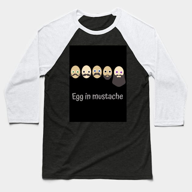 Egg in mustache Baseball T-Shirt by Prince